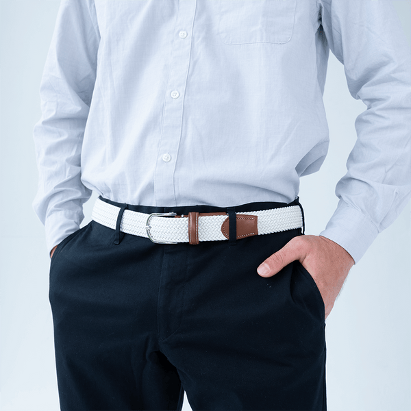 Basis White Mens Belt